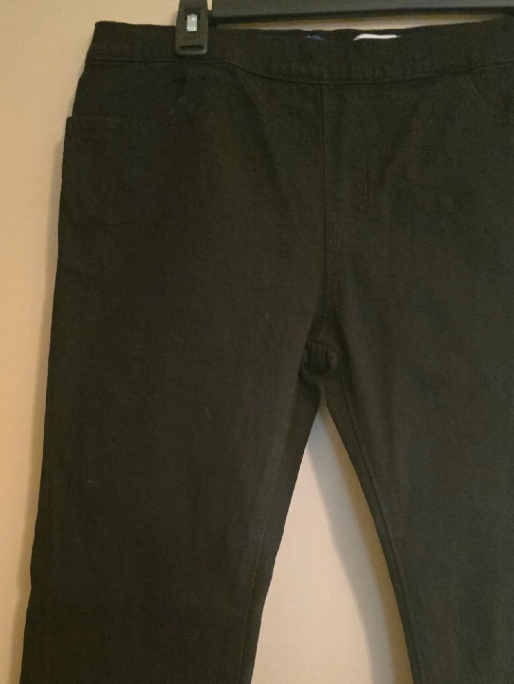 New Old Navy Girls Size XL 14-16 Boot Cut Black Pull-on Adjustable Stretch Jeans
